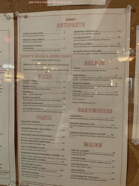 buddy's ristorante las vegas menu.